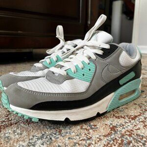 Nike Air Max 90 Size 11 Tiffany Blue black gray and white Shoes